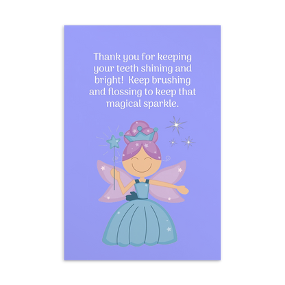 Tooth Fairy Thank You Cards-  Thank You For Keeping Your Teeth Shining And Bright!