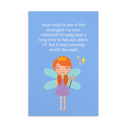 Tooth Fairy Thank You Cards-  Your Tooth Is One Of The Strongest I've Ever Collected!