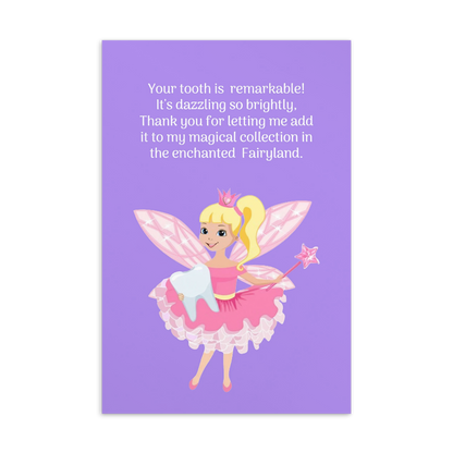 Tooth Fairy Thank You Cards-  Your Tooth Is Remarkable!